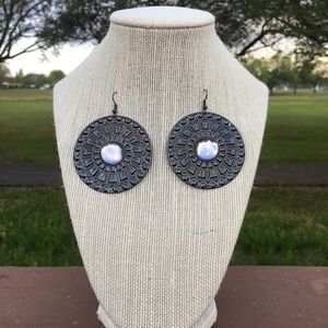 Metal Disk Earrings
